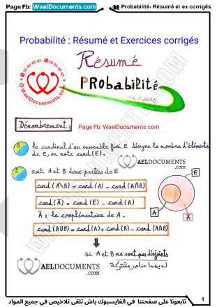 Probabilité- Résumé et exercices corrigés- WaelDocuments_Page1