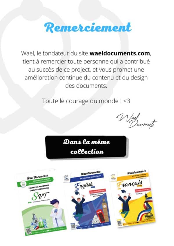 [M4] MATH- Devoirs  corrigés Pilote Sfax - BAC SCIENCES EXP