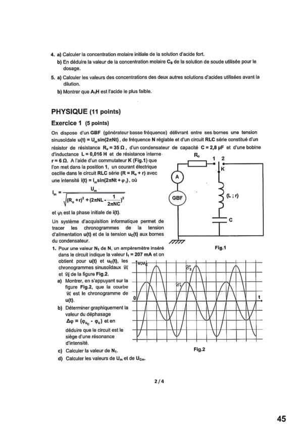 [Z2new]- Epreuves PHY bac corrigées 2009-2024, Bac Sciences Exp.