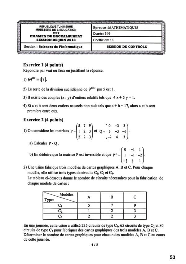 [B6new]- Maths- Epreuves bac informatique corrigées (2009-2024)