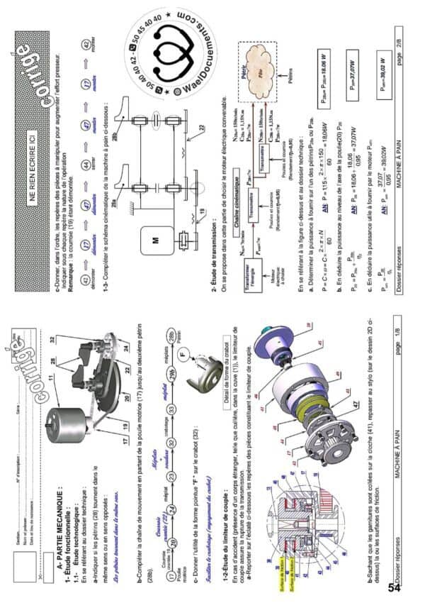 [K10new]- Epreuves bac corrigées - Mécanique et Electrique- 2014-2024