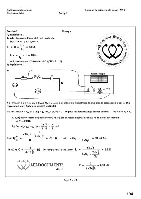 [Z8new]-Physique- Epreuves bac corrigées- Bac Maths (2009-2024)