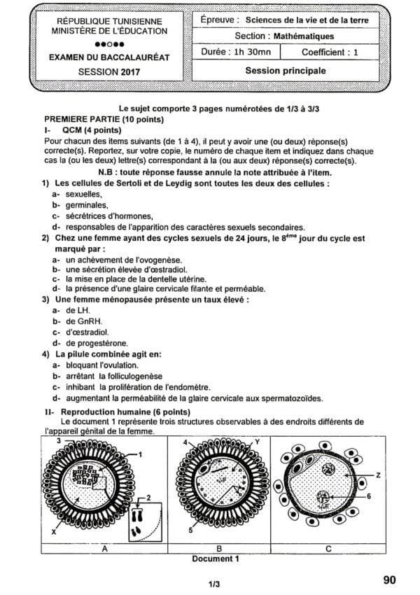 [Z9new]- SVT Bac Maths- Epreuves bac corrigées (2009-2024)