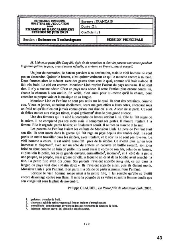 [W5new]- Français- Epreuves bac technique corrigés (2009-2024)