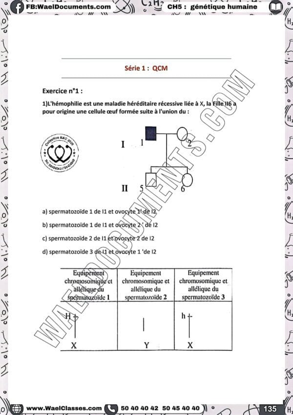 [S3new] SVT- Exercices niveau moyen QCM et CROQ corrigés- Bac sciences
