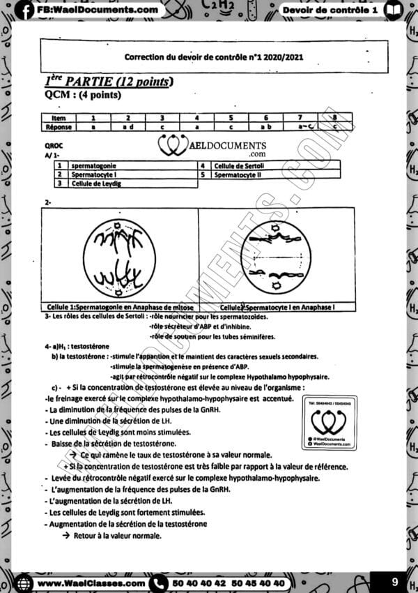 [S5new] SVT- Devoirs lycées normaux corrigés- Bac sciences