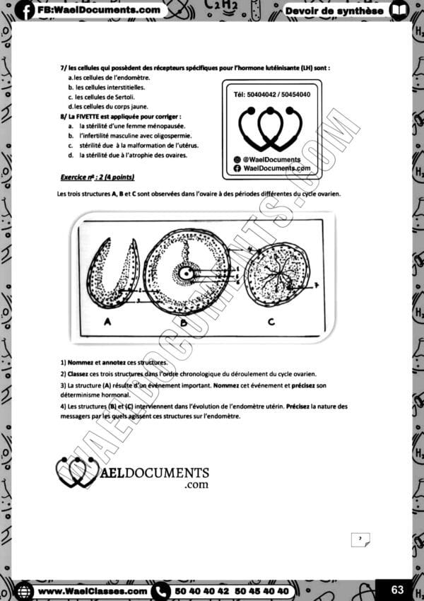[S5new] SVT- Devoirs lycées normaux corrigés- Bac sciences
