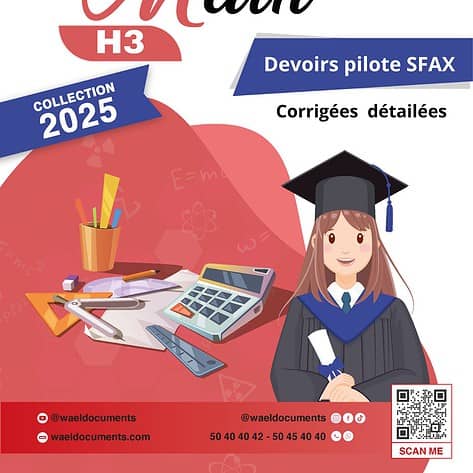 [H3new] Mathématiques- Devoirs pilote Sfax corrigés- Bac math