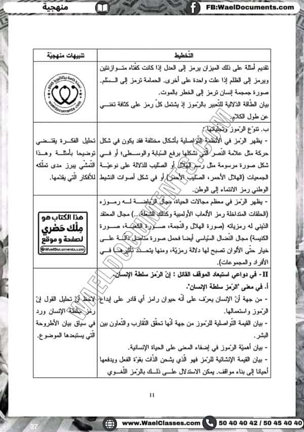 [L4new]باكالوريا اداب -فلسفة-مواضيع بالاصلاح مع المنهجية جميع المحاور