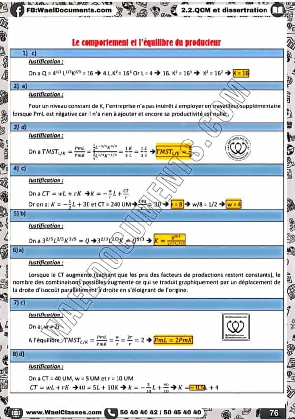[E3new] économie-exercices corrigées tous les chapitres-bac économie