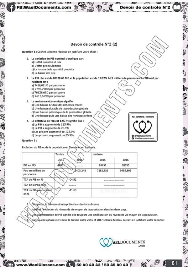 [E4new] économie-devoirs corrigées toutes l'année-bac économie