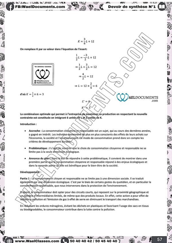 [E4new] économie-devoirs corrigées toutes l'année-bac économie