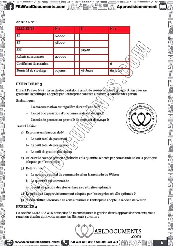 [E6new] Gestion- Exercices corrigés-Bac Economie