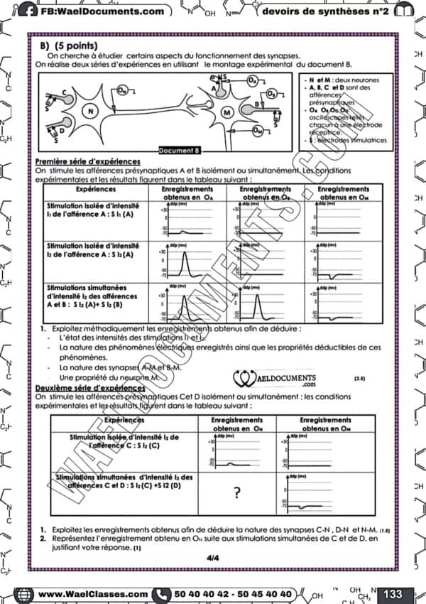 [S7new] SVT- Devoirs pilote Sfax corrigés en détail-Bac sciences