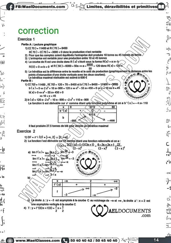 [G4new] Mathématiques- Exercices corrigés toute l'année -Bac économie