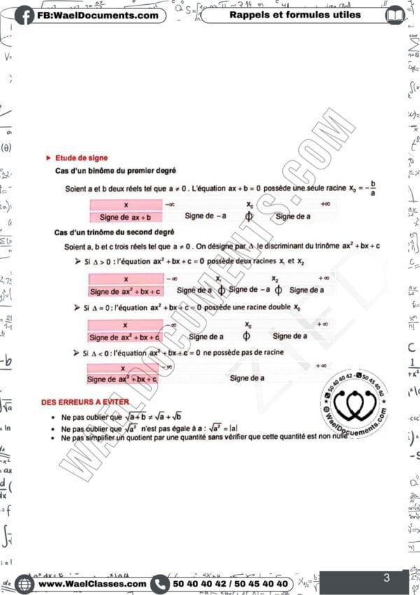 [G5new] Mathématique- Cours et résumés tous les chapitres- Bac économie