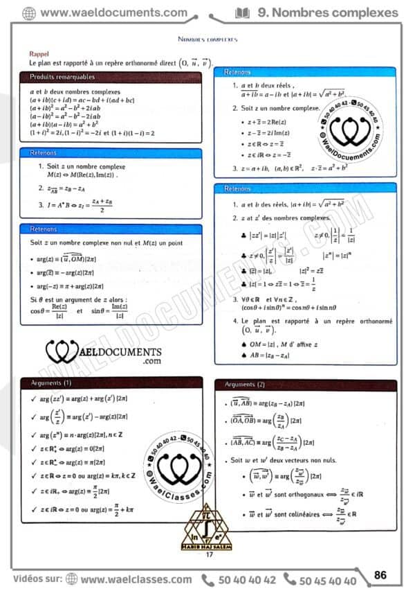 [H1new] Mathématiques- Résumés tous les chapitres- Bac math