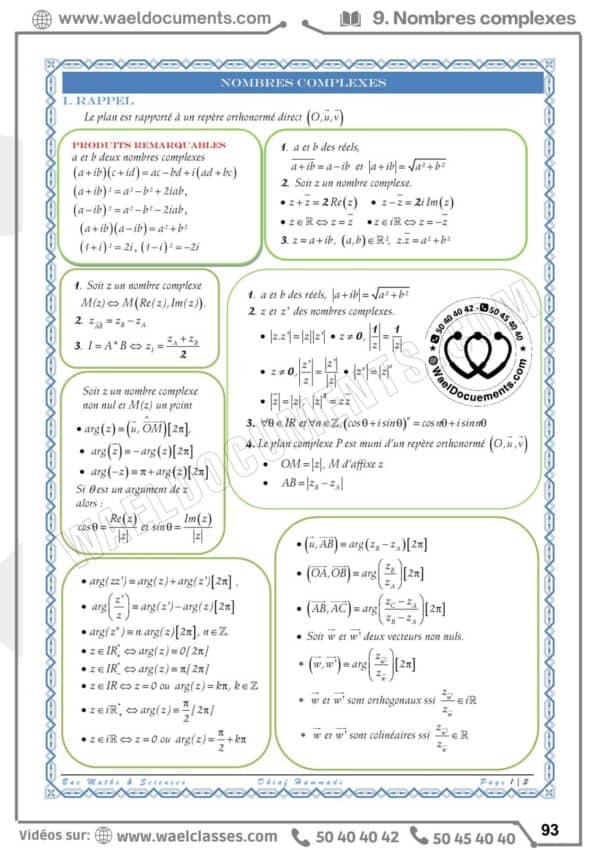 [H1new] Mathématiques- Résumés tous les chapitres- Bac math