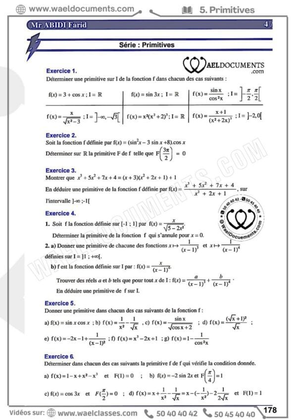 [H5new] Mathématiques-Tome1: Séries d'analyse corrigés- Bac math