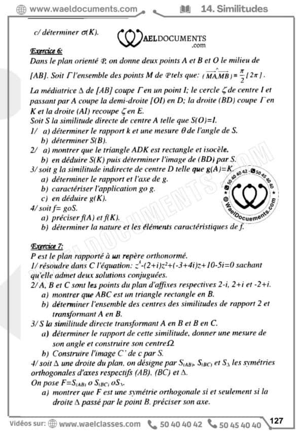 [H6new] Mathématiques-Tome 2 : Séries d'algèbre, geo, proba corrigés en détail- Bac math