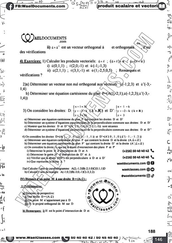 [M1new] Mathématique- Cours et résumés- Bac sciences
