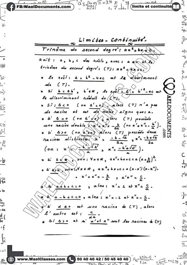 [M2new] Mathématiques- Exercices corrigés- Bac sciences