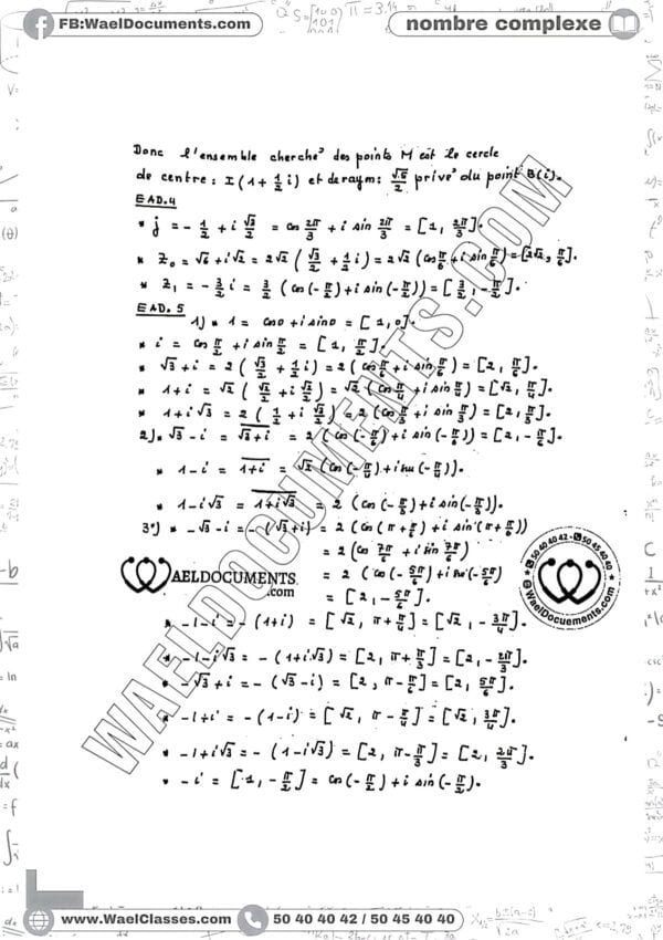 [M2new] Mathématiques- Exercices corrigés- Bac sciences