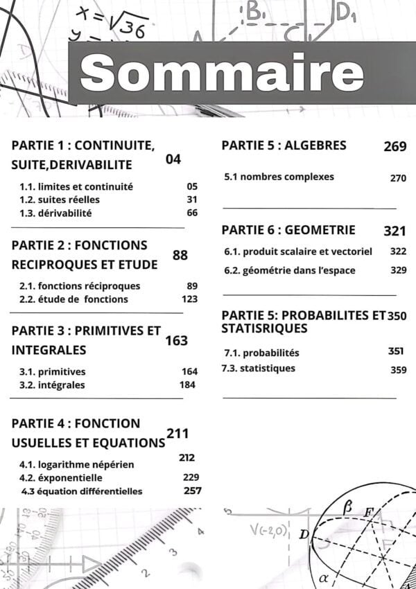 [M3new] Mathématiques - Exercices niveau moyen corrigés-Bac sciences