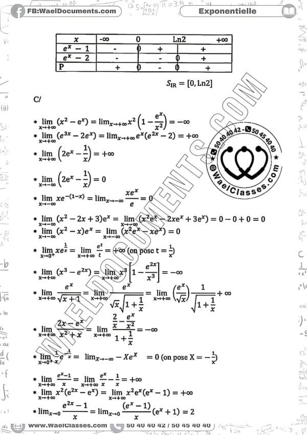 [M3new] Mathématiques - Exercices niveau moyen corrigés-Bac sciences