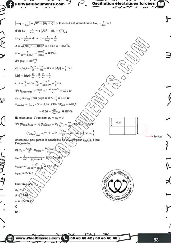 [P3new] Physiques- Exercices niveau moyen corrigés- Bac sciences