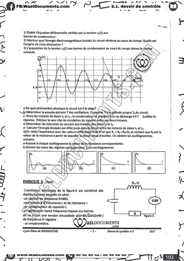[P6new] Physiques- Devoirs autres Pilotes corrigés- Bac sciences