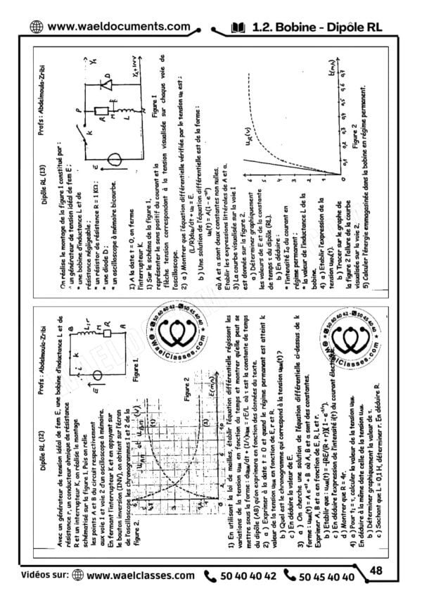 [P7new] Physiques- Séries Pilote Sfax corrigés- Bac sciences