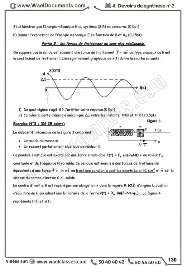 [T3new] Physiques-Devoirs corrigés tous les chapitres-Bac Technique