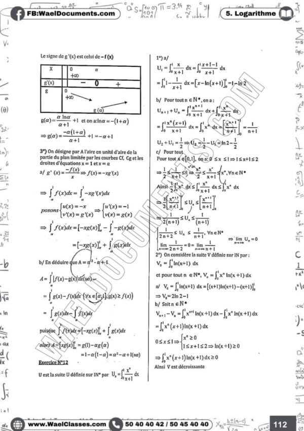 [T7 new] Mathématiques- Exercices normaux tous les chapitres- Bac Technique