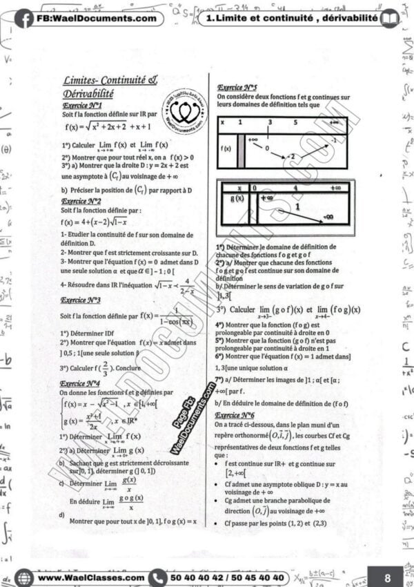 [T7 new] Mathématiques- Exercices normaux tous les chapitres- Bac Technique