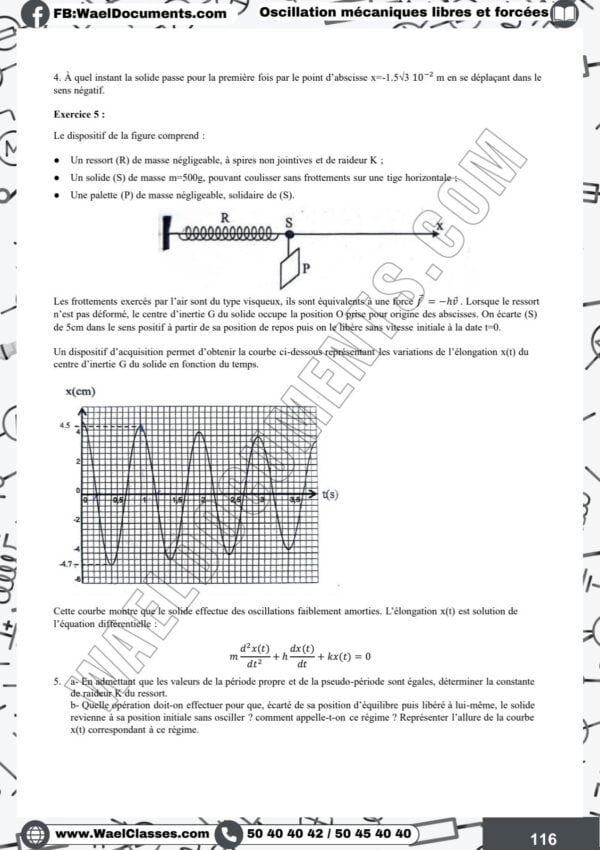 [V3new] Physiques- Exercices niveau moyen corrigés- Bac maths